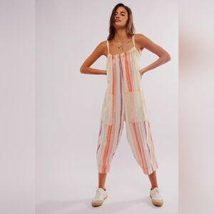 Free People Multicolor Striped Jumpsuit